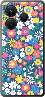 Силиконовый чехол Цветочный фон v4 для Xiaomi Redmi Note 14 5G - 5494u-3811 изображение 