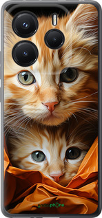 Силиконовый чехол Котики 2 для Xiaomi Redmi Note 14 5G - 5664u-3811 изображение 