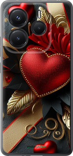 Силіконовий чехол Сердечки v2 для Xiaomi Redmi Note 14 5G - 5832u-3811 изображение 