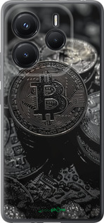 Силиконовый чехол Black Bitcoin для Xiaomi Redmi Note 14 5G - 6090u-3811 изображение 