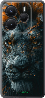 Силиконовый чехол Пламенный лев для Xiaomi Redmi Note 14 5G - 6153u-3811 изображение 