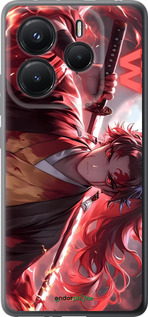 Силиконовый чехол Аниме воин для Xiaomi Redmi Note 14 5G - 6281u-3811 изображение 