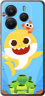 Силіконовий чехол Бейби Шарк для Xiaomi Redmi Note 14 5G - 6303u-3811 изображение 