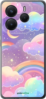 Силиконовый чехол Облака и радуга для Xiaomi Redmi Note 14 5G - 6312u-3811 изображение 