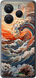 Силіконовий чехол Арт хвилі для Xiaomi Redmi Note 14 5G - 6324u-3811 изображение 