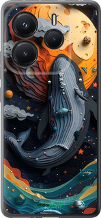Силиконовый чехол Кит в космосе для Xiaomi Redmi Note 14 5G - 6328u-3811 изображение 