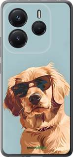 Силиконовый чехол Пес в очках для Xiaomi Redmi Note 14 5G - 6381u-3811 изображение 