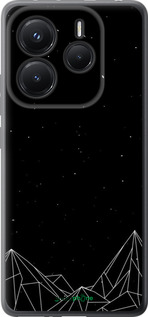 Силіконовий чехол Чорно білі абстрактні гори для Xiaomi Redmi Note 14 5G - 6437u-3811 изображение 
