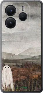 Силиконовый чехол Одинокий призрак на фоне гор для Xiaomi Redmi Note 14 5G - 6486u-3811 изображение 