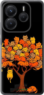 Силиконовый чехол Дерево и котики для Xiaomi Redmi Note 14 5G - 6516u-3811 изображение 