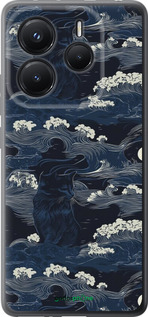 Силіконовий чехол Морська тематика у стилі арт-деко для Xiaomi Redmi Note 14 5G - 6520u-3811 изображение 