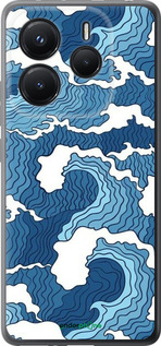 Силіконовий чехол Абстрактний малюнок морських хвиль для Xiaomi Redmi Note 14 5G - 6538u-3811 изображение 