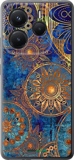 Силиконовый чехол Золотой узор для Xiaomi Redmi Note 14 5G - 678u-3811 изображение 