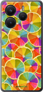 Силиконовый чехол Разноцветные дольки лимона для Xiaomi Redmi Note 14 5G - 861u-3811 изображение 