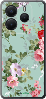 Силиконовый чехол Цветочные обои 2 для Xiaomi Redmi Note 14 5G - 862u-3811 изображение 