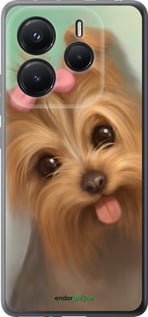 Силиконовый чехол Нарисованный йоркширский терьер для Xiaomi Redmi Note 14 5G - 928u-3811 изображение 