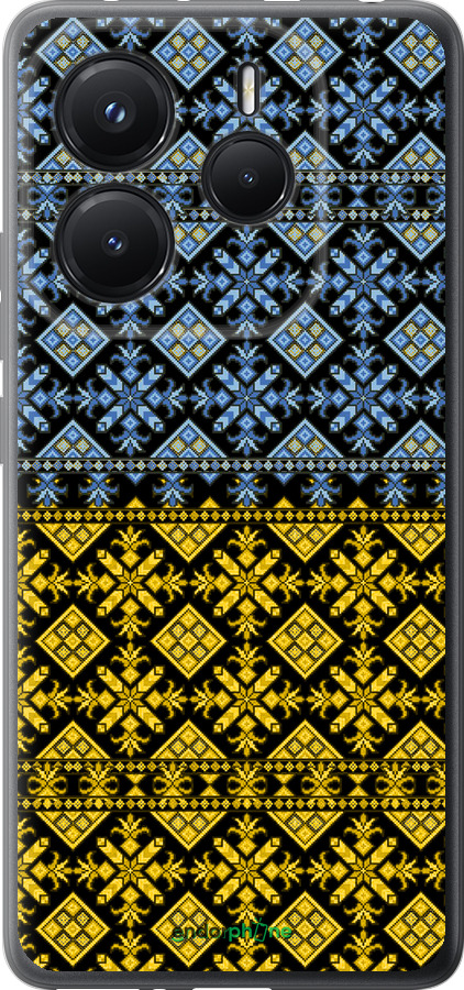 Силіконовий чехол Жовто-блакитна вишиванка для Xiaomi Redmi Note 14 5G - 1169u-3811 изображение 