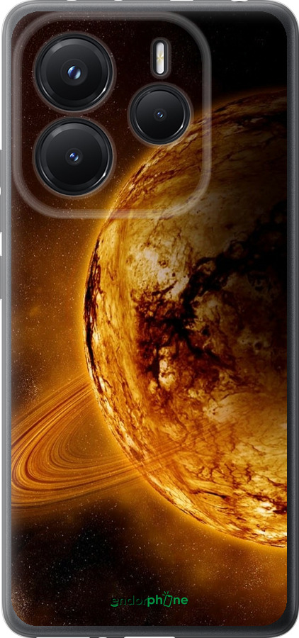 Силіконовий чехол Жовтий Сатурн для Xiaomi Redmi Note 14 5G - 170u-3811 изображение 