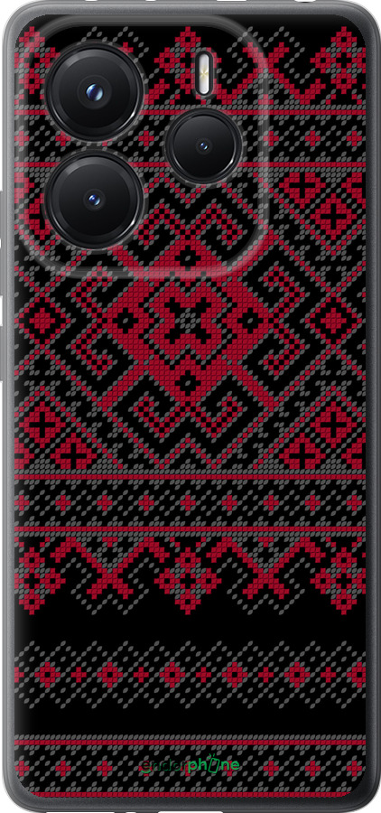 Силіконовий чехол Вишиванка 52 для Xiaomi Redmi Note 14 5G - 1763u-3811 изображение 