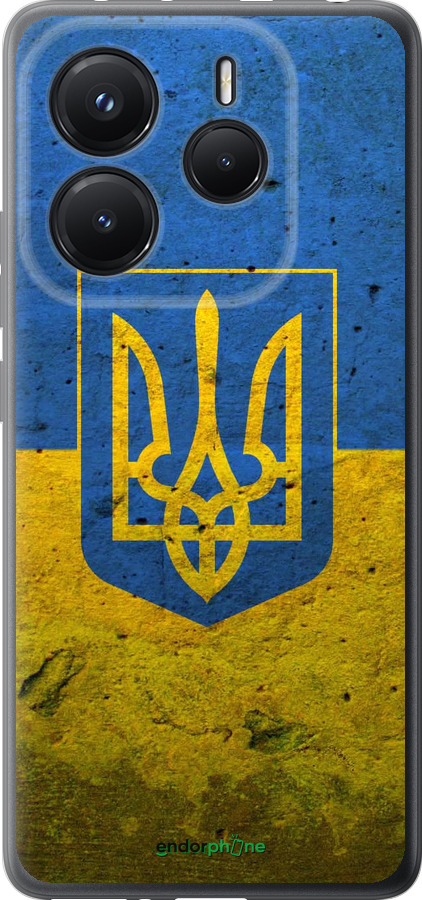 Силіконовий чехол Прапор і герб України 2 для Xiaomi Redmi Note 14 5G - 378u-3811 изображение 