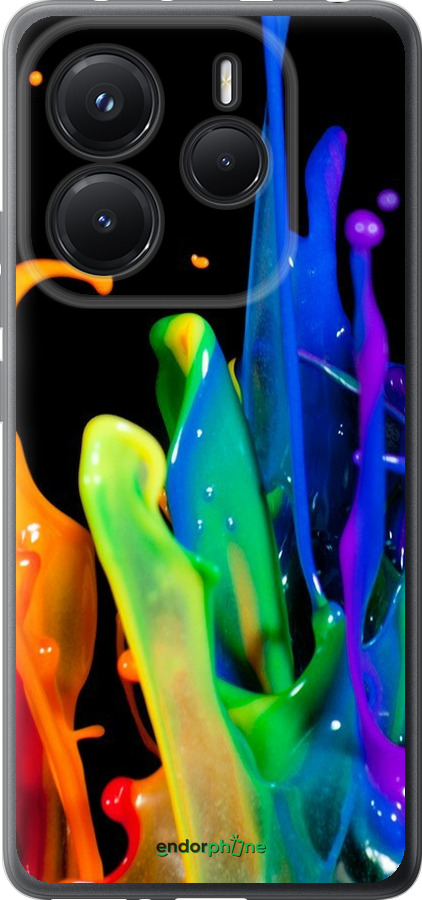 Силиконовый чехол брызги краски для Xiaomi Redmi Note 14 5G - 3957u-3811 изображение 