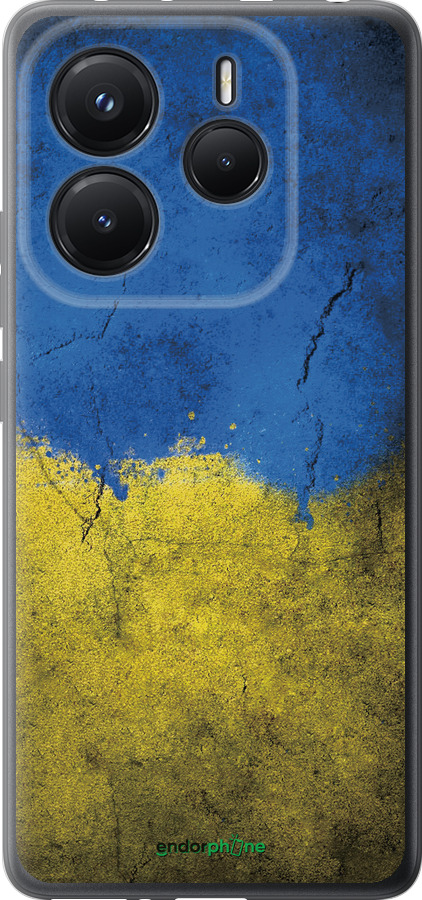 Силиконовый чехол Флаг Украины 2 для Xiaomi Redmi Note 14 5G - 401u-3811 изображение 
