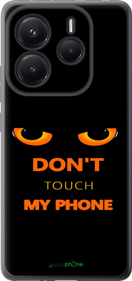 Силиконовый чехол Don't touch the phone для Xiaomi Redmi Note 14 5G - 4261u-3811 изображение 