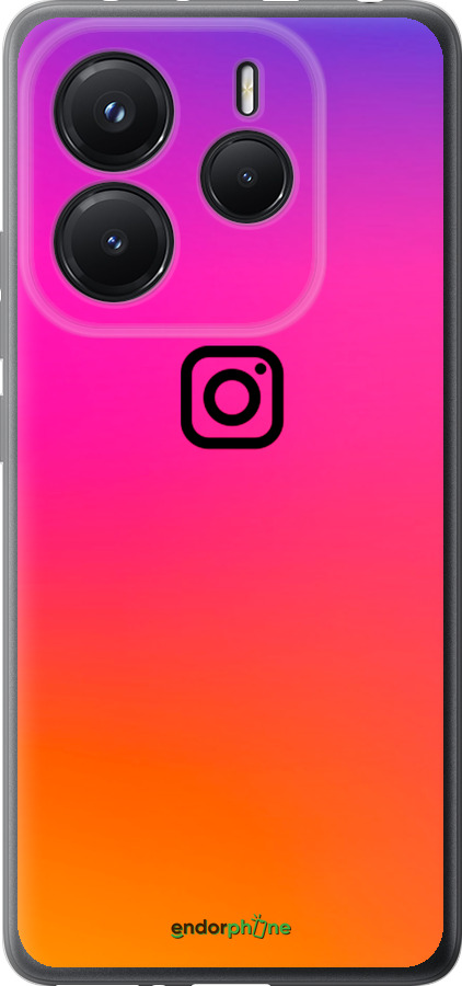 Силиконовый чехол Instagram для Xiaomi Redmi Note 14 5G - 4273u-3811 изображение 