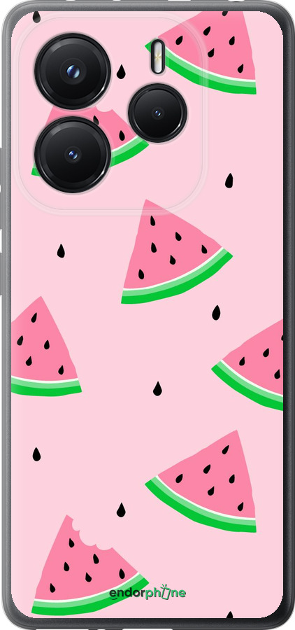 Силіконовий чехол Рожевий кавун для Xiaomi Redmi Note 14 5G - 4314u-3811 изображение 