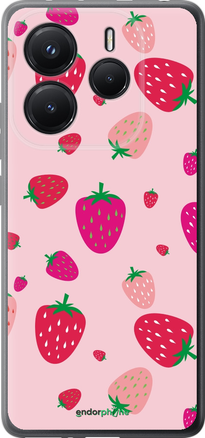 Силіконовий чехол Полунички для Xiaomi Redmi Note 14 5G - 4332u-3811 изображение 