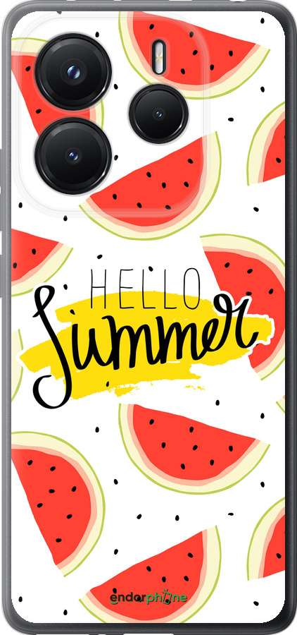 Силіконовий чехол Hello Summer для Xiaomi Redmi Note 14 5G - 4356u-3811 изображение 