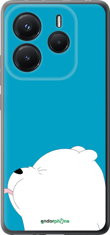 Силиконовый чехол Мишка 1 для Xiaomi Redmi Note 14 5G - 4358u-3811 изображение 