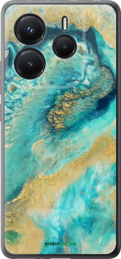 Силіконовий чехол Green marble для Xiaomi Redmi Note 14 5G - 4365u-3811 изображение 