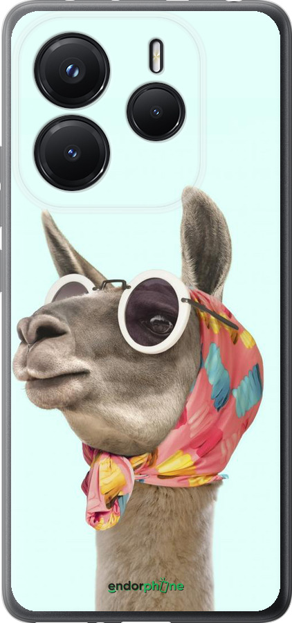 Силиконовый чехол Модная лама для Xiaomi Redmi Note 14 5G - 4479u-3811 изображение 