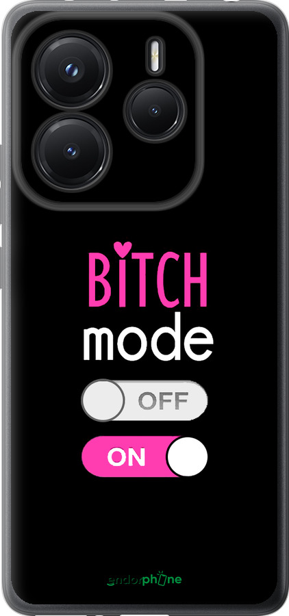 Силиконовый чехол Bitch mode для Xiaomi Redmi Note 14 5G - 4548u-3811 изображение 