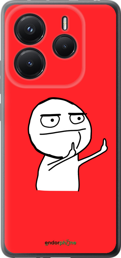 Силиконовый чехол Мем для Xiaomi Redmi Note 14 5G - 4578u-3811 изображение 