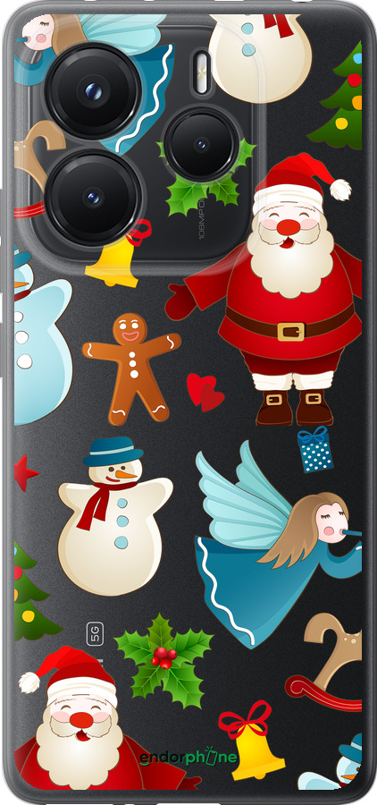 Силіконовий чехол Новорічний 1 для Xiaomi Redmi Note 14 5G - 4614u-3811 изображение 