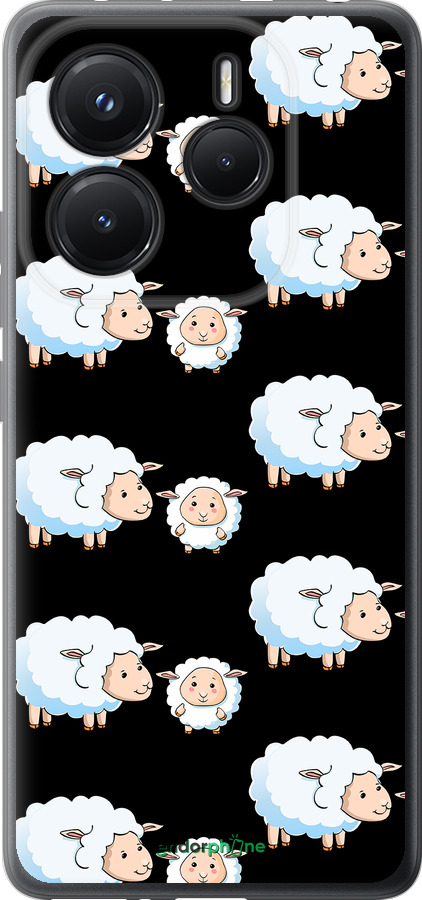 Силіконовий чехол Овечки1 для Xiaomi Redmi Note 14 5G - 4637u-3811 изображение 