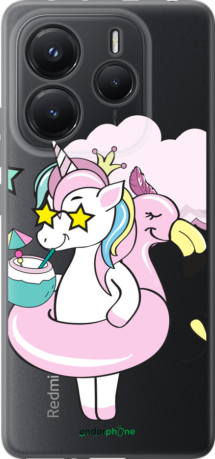Силіконовий чехол Crown Unicorn для Xiaomi Redmi Note 14 5G - 4660u-3811 изображение 