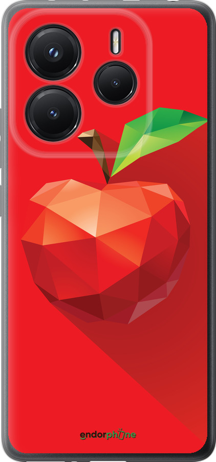 Силіконовий чехол Яблуко для Xiaomi Redmi Note 14 5G - 4696u-3811 изображение 