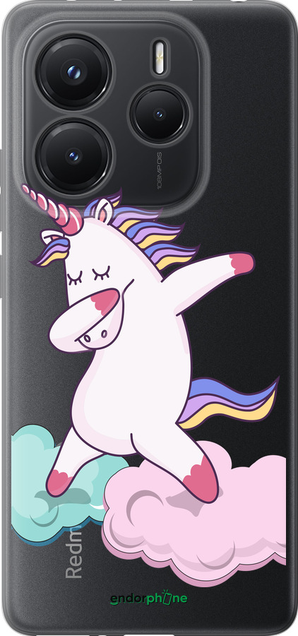 Силиконовый чехол Единорог для Xiaomi Redmi Note 14 5G - 4702u-3811 изображение 