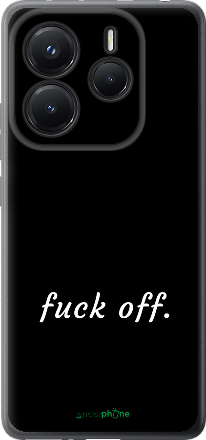 Силіконовий чехол Fuck off для Xiaomi Redmi Note 14 5G - 4731u-3811 изображение 