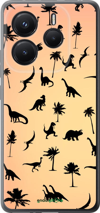 Силіконовий чехол Динозаврики 1 для Xiaomi Redmi Note 14 5G - 4772u-3811 изображение 