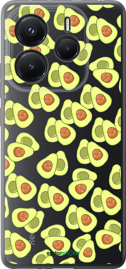 Силіконовий чехол Веселі авокадо для Xiaomi Redmi Note 14 5G - 4799u-3811 изображение 