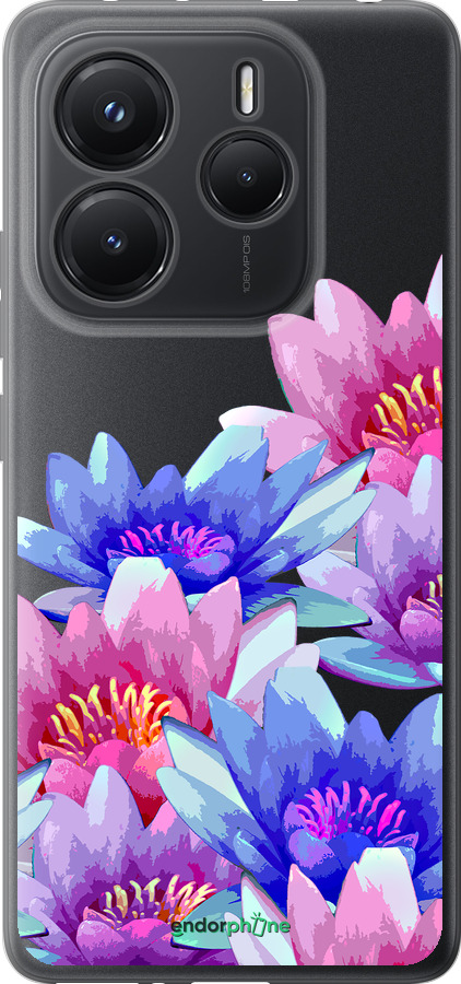 Силіконовий чехол Лотос для Xiaomi Redmi Note 14 5G - 4862u-3811 изображение 