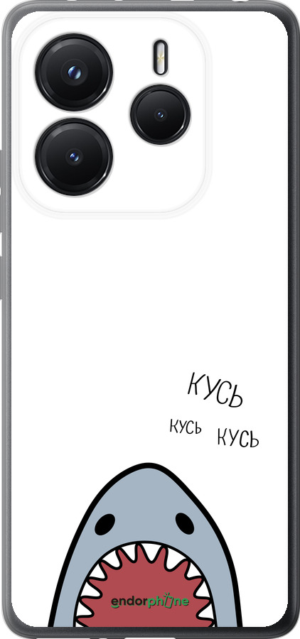 Силиконовый чехол Акула для Xiaomi Redmi Note 14 5G - 4870u-3811 изображение 