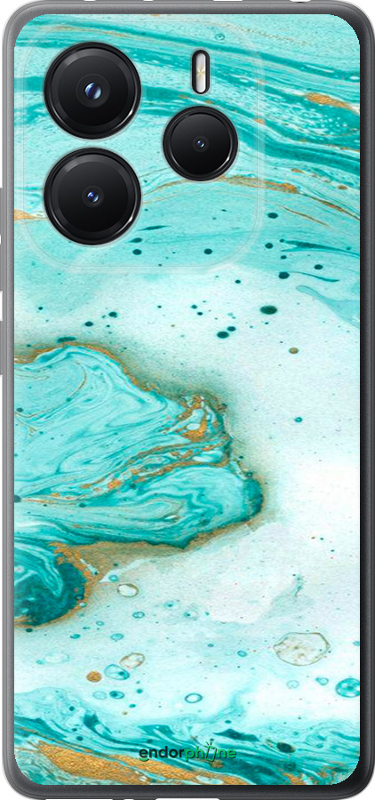 Силіконовий чехол Мармуровий для Xiaomi Redmi Note 14 5G - 4895u-3811 изображение 