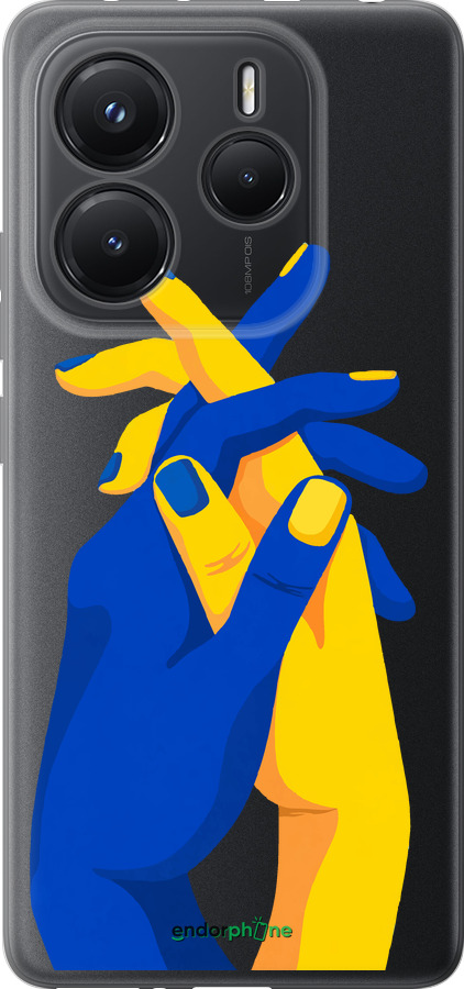 Силиконовый чехол Stand With Ukraine для Xiaomi Redmi Note 14 5G - 5255u-3811 изображение 