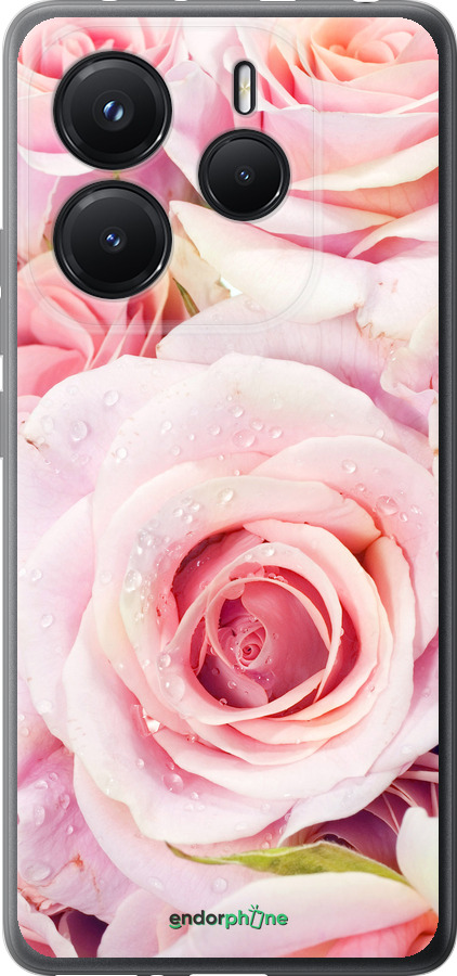 Силіконовий чехол Троянди для Xiaomi Redmi Note 14 5G - 525u-3811 изображение 