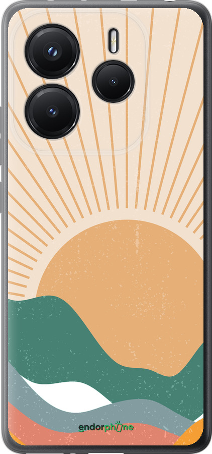 Силіконовий чехол Гори і сонце v2 для Xiaomi Redmi Note 14 5G - 5488u-3811 изображение 